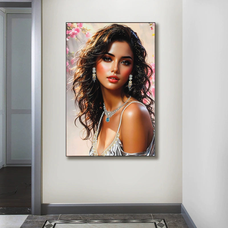 American-Style Luxury Entryway Decorative Painting Handcrafted 3D Installation Art Mural Premium Vertical Wall Hanging for Living Room Hallways