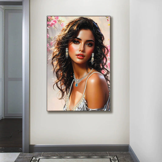 American-Style Luxury Entryway Decorative Painting Handcrafted 3D Installation Art Mural Premium Vertical Wall Hanging for Living Room Hallways