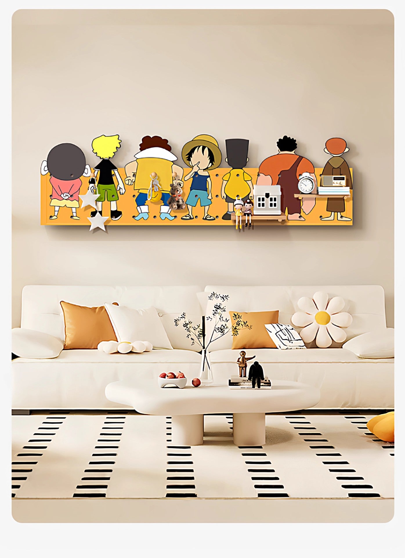 SpongeBob SquarePants Fun Cartoon Pegboard Storage Rack - Living Room Multifunctional Organizer