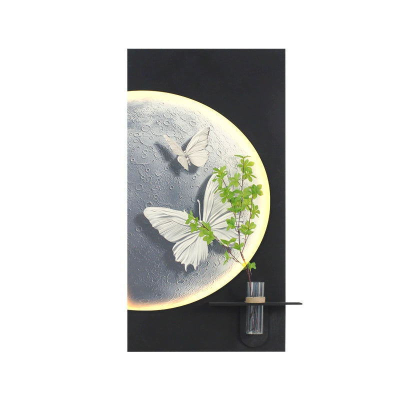 Contemporary Luxury Entryway Decorative Artwork Three-dimensional Sandstone Living Room Mural Vertical Wall Lamp Hanging Artwork Corridor and Hallway Wall Art