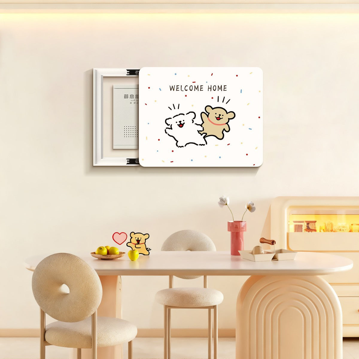 Decorative painting for electric meter box, cover painting for electric switch and distribution box, no-drill required, multimedia weak-current box cover mural