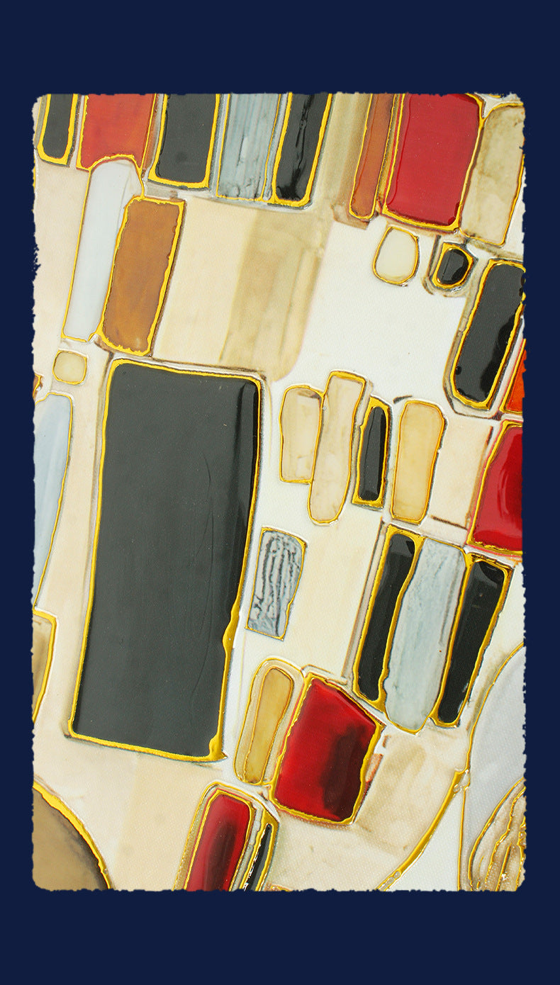 Original Design “The Kiss” Textured Gold-Embossed Decorative Artwork Export-Grade Abstract Art for Europe and America Entrance Hall Hanging Panel Hotel Mural