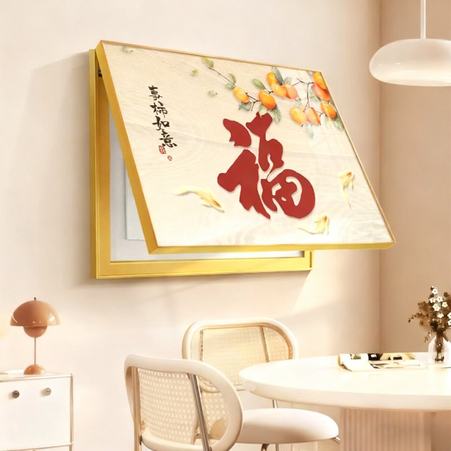Five Blessings Gourd New Chinese Style Electric Meter Box Decorative Painting2025New creative decorative wall art for concealing electrical panels