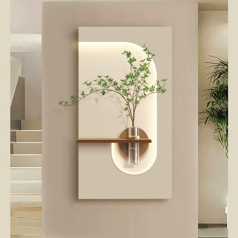 Contemporary Luxury Entryway Decorative Artwork Three-dimensional Sandstone Living Room Mural Vertical Wall Lamp Hanging Artwork Corridor and Hallway Wall Art
