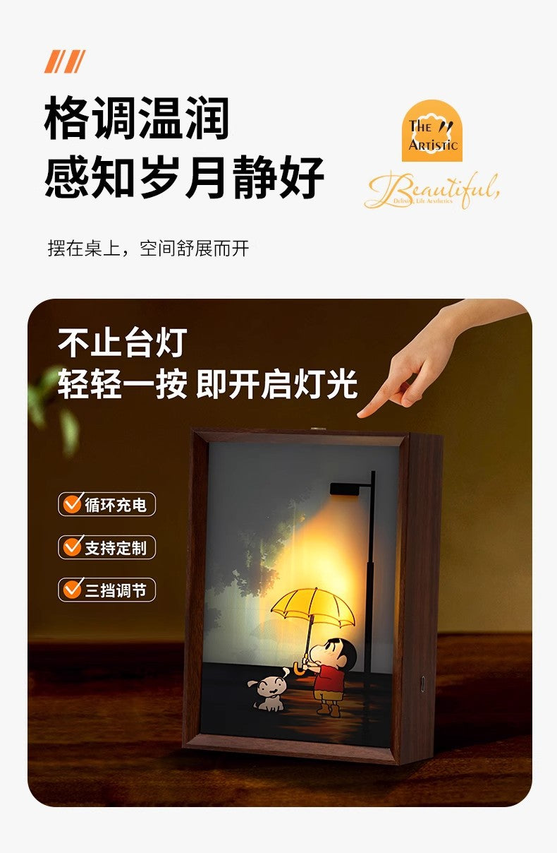 Crayon Shin-chan Smart Tap Night Light - Stress-Relief Desktop Decor for Kids