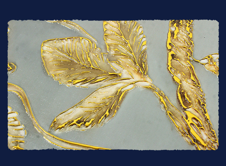 Original Design “The Kiss” Textured Gold-Embossed Decorative Artwork Export-Grade Abstract Art for Europe and America Entrance Hall Hanging Panel Hotel Mural